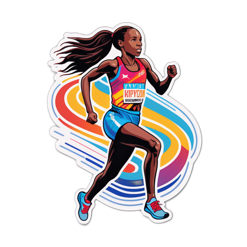 Sticker ya Kujiamini ya Faith Kipyegon