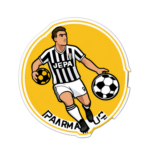 Stiker Gaya Vintage Parma Vs Juventus