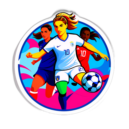Eine dynamische UEFA Frauen-Euro 2025 Aufkleber