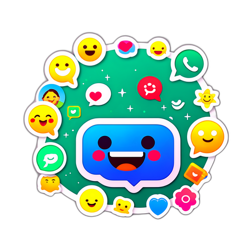 Antaramuka Chat Bergaya dengan Emotikon WhatsApp