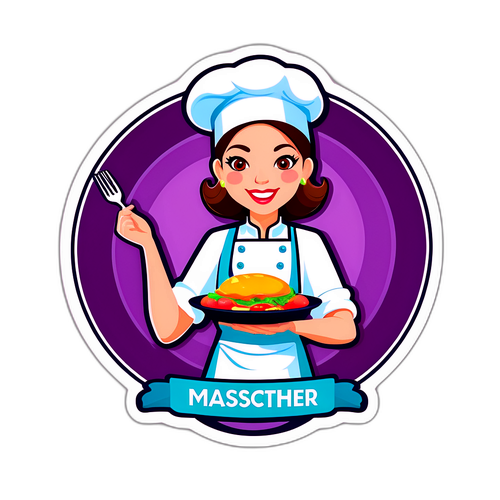 Modern ve Şık Bir Yemek Tasarım Sticker'ı