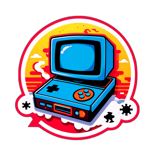 Console di Gioco Retro con Vapore e Ingranaggi