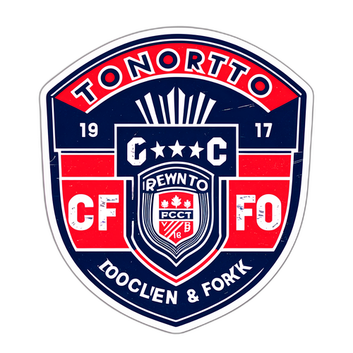 Stiker Vintage Rivalitas Sepak Bola Toronto FC dan New York RB