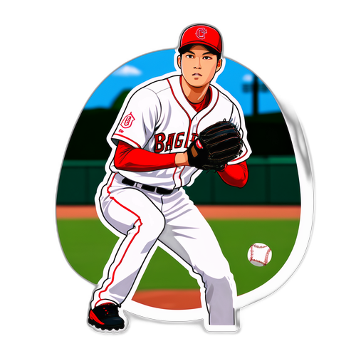Ilustrasi Shohei Ohtani Dalam Uniform