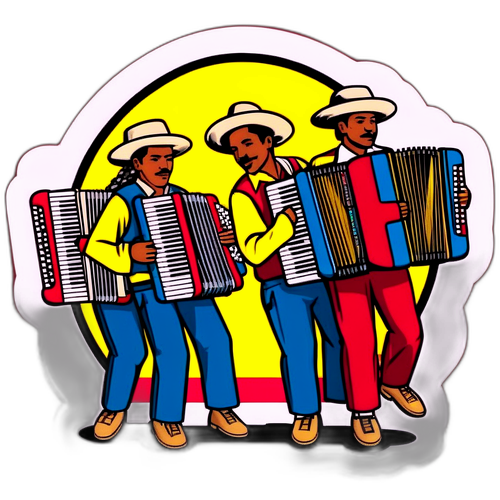 Kolombiya Kültürünü Kutlayan Canlı Sticker
