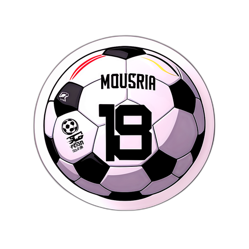 Rekaan Minimalis Bola Sepak dengan Nama Yerson Mosquera dan Nombor Jersinya