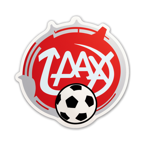 Ajax Logo Sticker Met Voetbal