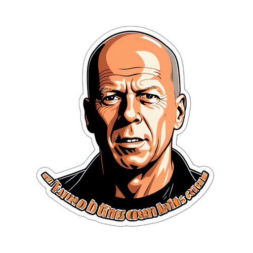 Sticker Bruce Willis Klasik