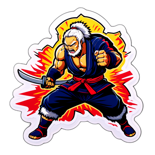 戦うキャラクター・斎賀キザエモンのステッカー