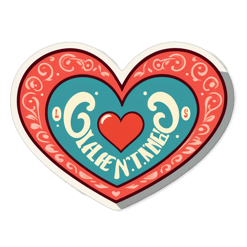 Stiker Hari Valentine Bergaya Vintage