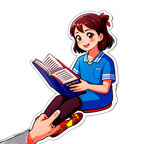 本を読むまこたむのイラスト