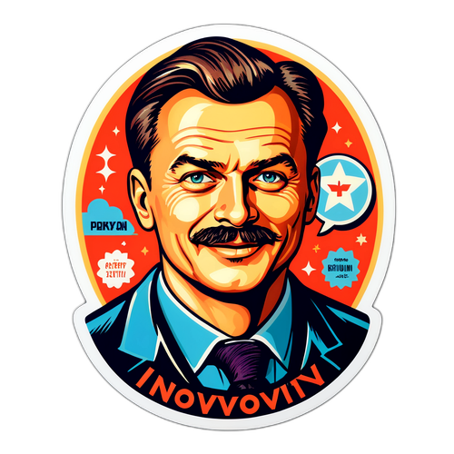 Pohled na Petra Novotného v retro stylu s humornými prvky