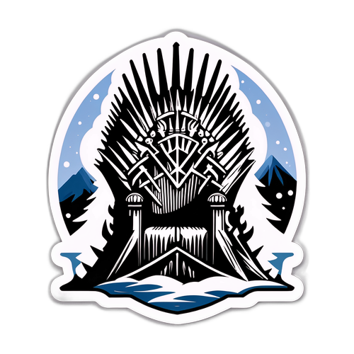 Наклейка с символикой 'Игры престолов'