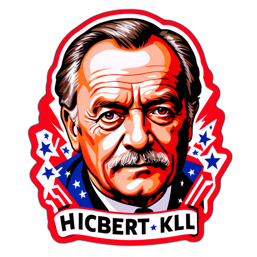 Sticker mit einem Porträt von Herbert Kickl