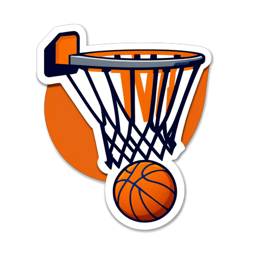 Knicks vs Pacers Basketball Hoop Sticker