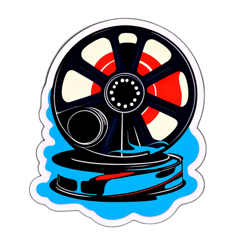 An Artistic Rendering of a Film Reel for 'The Bluff Movie'