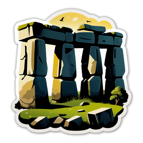 Stonehenge'in Mistik Atmosferiyle Doğayı Buluşturan Sticker Tasarımı: Geçmişe Yolculuk!