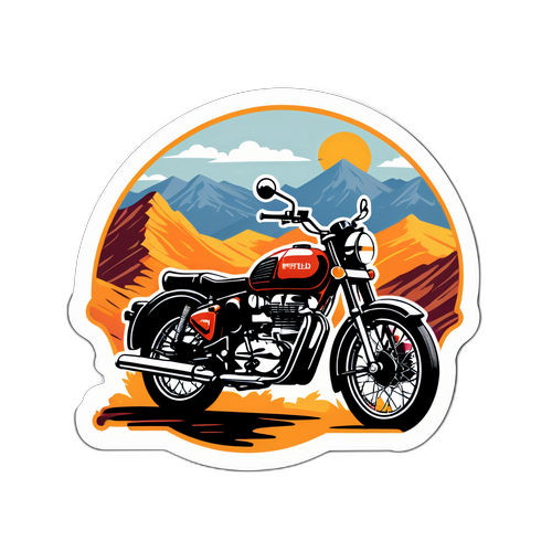 रोयल एनफील्ड मोटरसाइकिल का स्टिकर