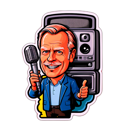 Spillende karikatur av Harald Rønneberg