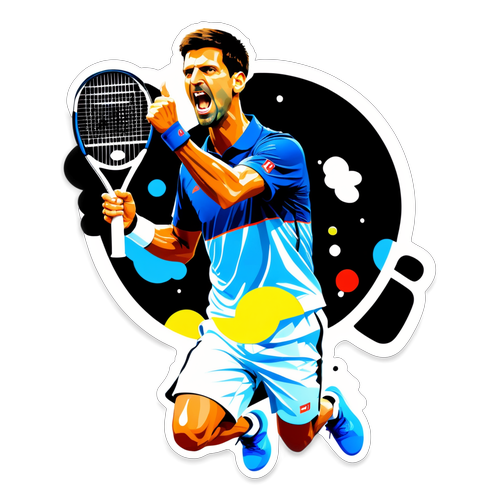 Victoire et Passion: Novak Djokovic en Célébration