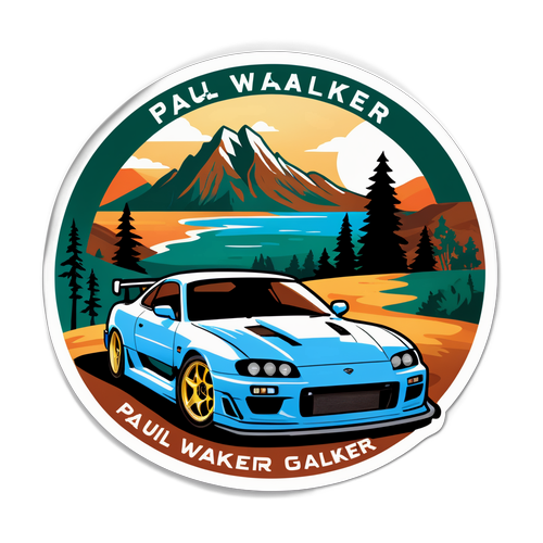 Autocollant en mémoire de Paul Walker