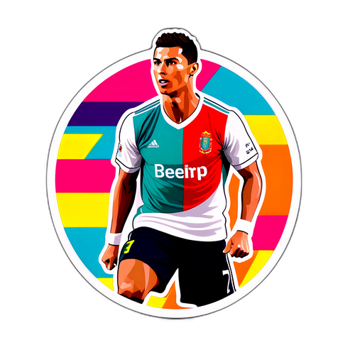 Autocolant cu mesaj motivațional de la Cristiano Ronaldo