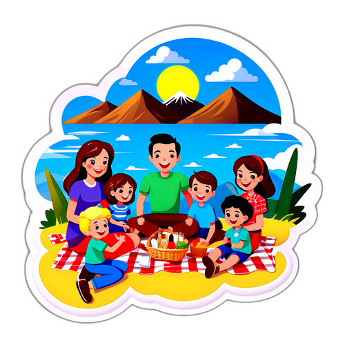 Vidám családi piknik Funchalban