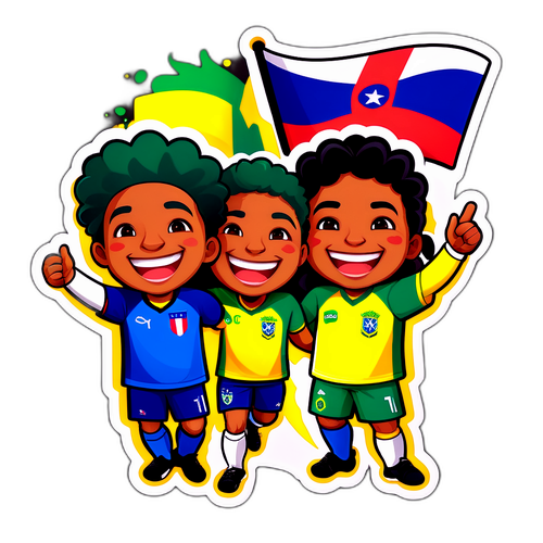 ブラジルとチリのサッカーファンの応援