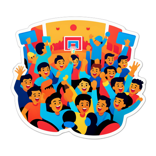 경기 응원하는 관중 스티커