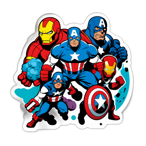 Stiker Grafik Avengers Menghadapi Kewujudan Doomsday