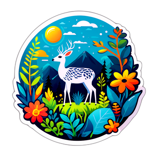 Стікери, що досліджують природу Кагарлика через елементи флори та фауни
