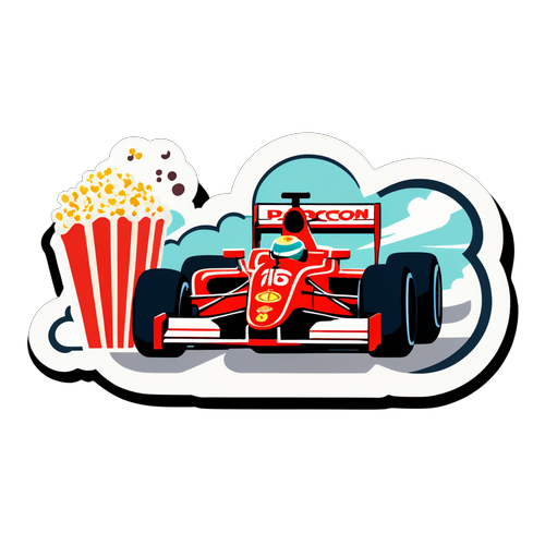 Retro F1 Race TV Sticker