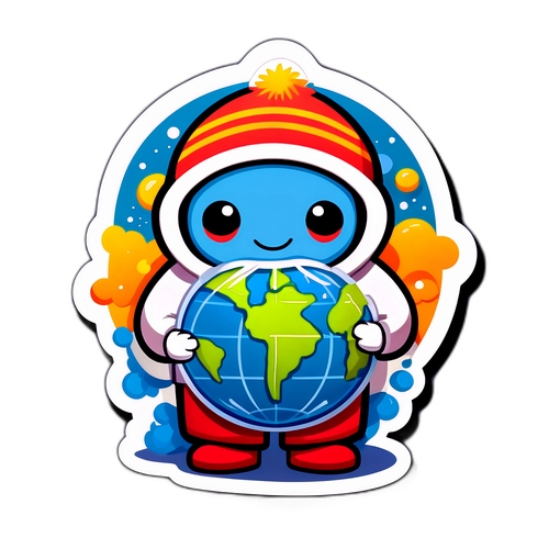 全球变暖与流感防治卡通角色