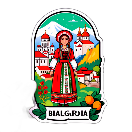 Adesivo Postcard Style Bulgaria