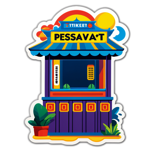 Stiker Tiket Pesawat