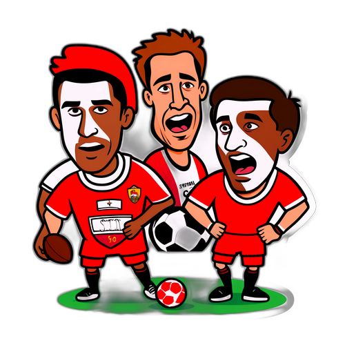 Рома – Штутгарт: Кумедна карикатура футболістів