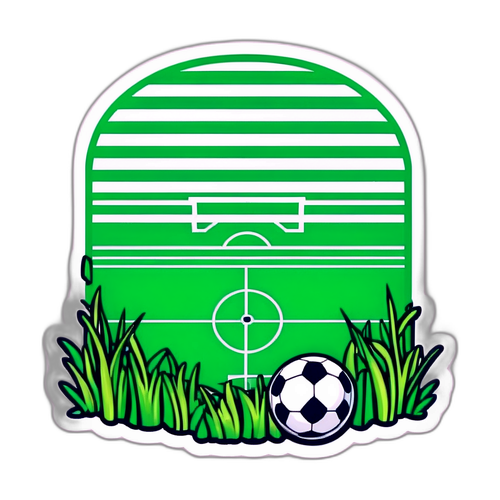 Adesivo inspirado em campo de futebol