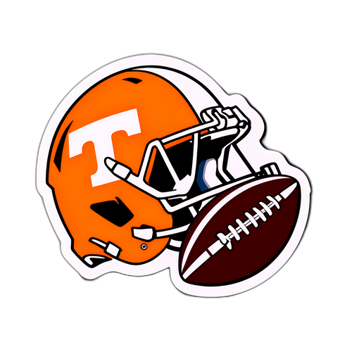 Mississippi State vs. Tennessee Football Sticker