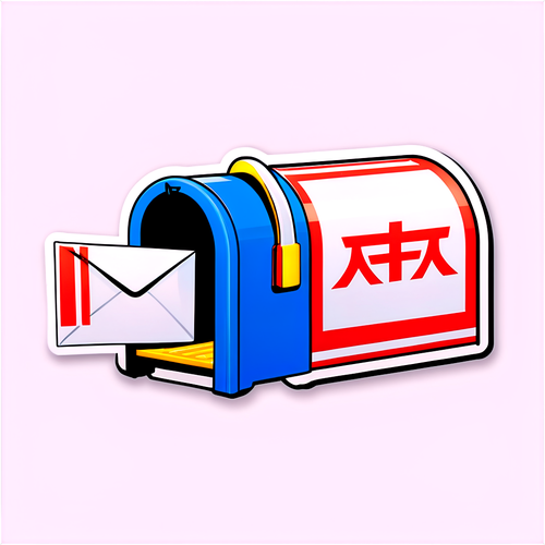 Postal-Themed Mailbox Sticker