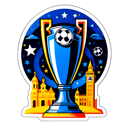 Художнє зображення трофея Ліги Чемпіонів УЄФА