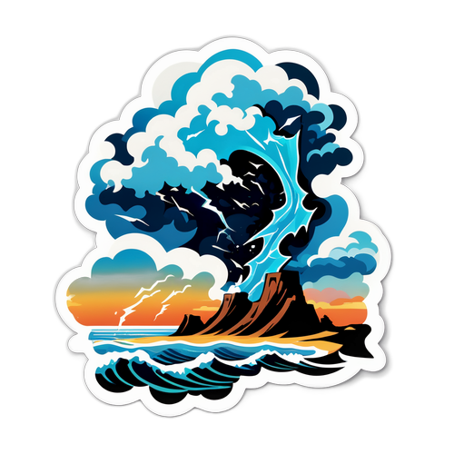 Dramatischer Blitzeinschlag über Bibione