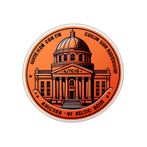 铜币大楼拍卖的讽刺贴纸