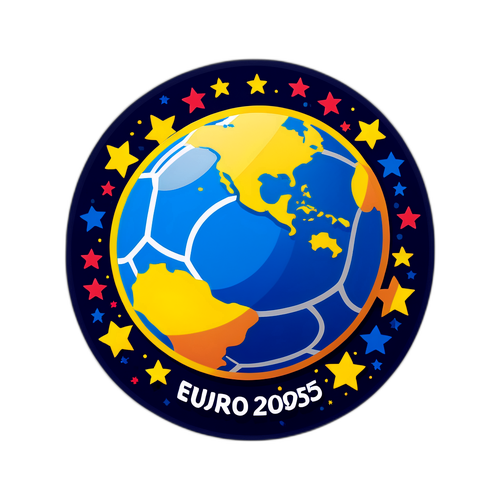 EURO 2025 Fotbollklistermärke