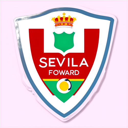 Escudo del Sevilla FC en fondo blanco y rojo