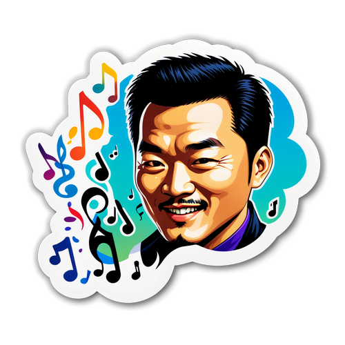 創作一個以張敬軒專輯封面風格為靈感的貼紙