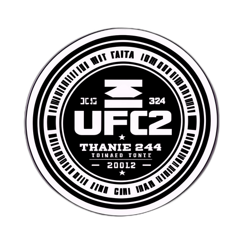 Minimalist UFC 324 Klistermärke
