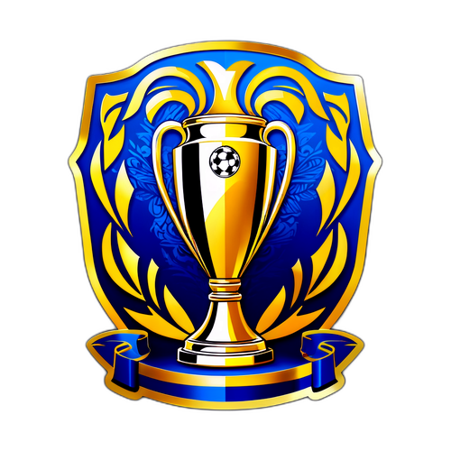 UEFA Bajnokok Ligája trófea, fényes fémes kivitelben