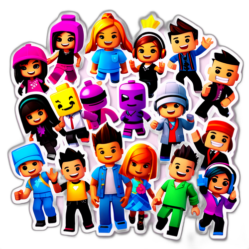 Hravé nálepky s avatary Roblox