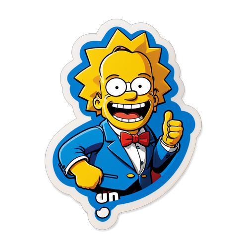 Sticker van Bart De Pauw met een glimlachend gezicht