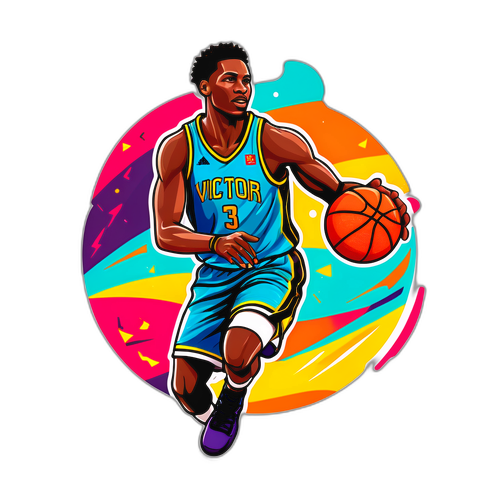 Illustration d'un joueur de basket en pleine action